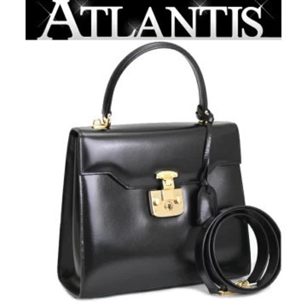 Gucci Lady Lock Bag Kelly Calfskin Black